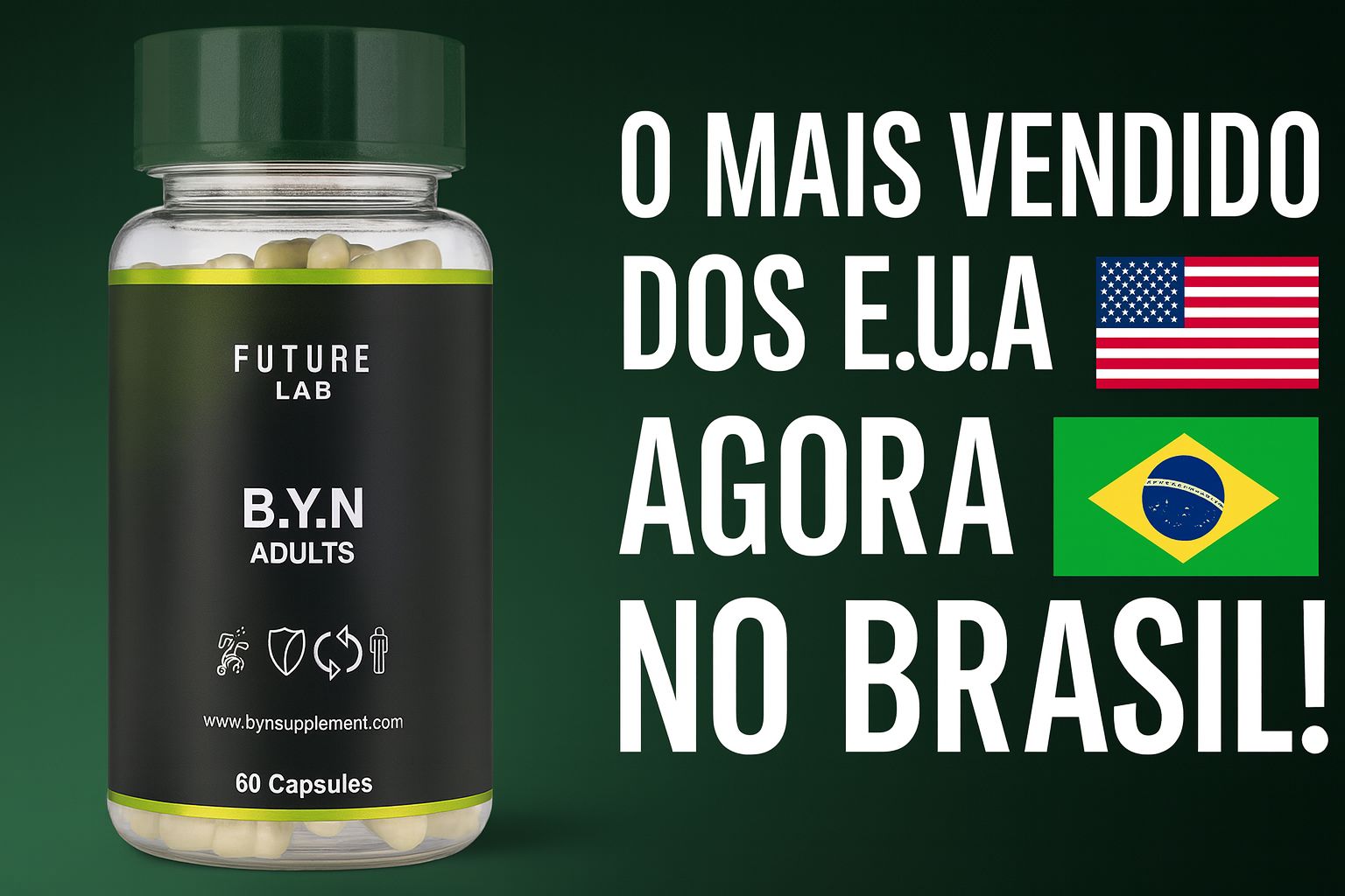BYN Original 60cp - Suplemento importado emagrecedor - Promoção Exclusiva + Frete Grátis